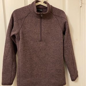 Pull over zipper purple sweater